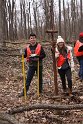 Mercyhurst students recording the information about an abandoned well on State Game Land 253.